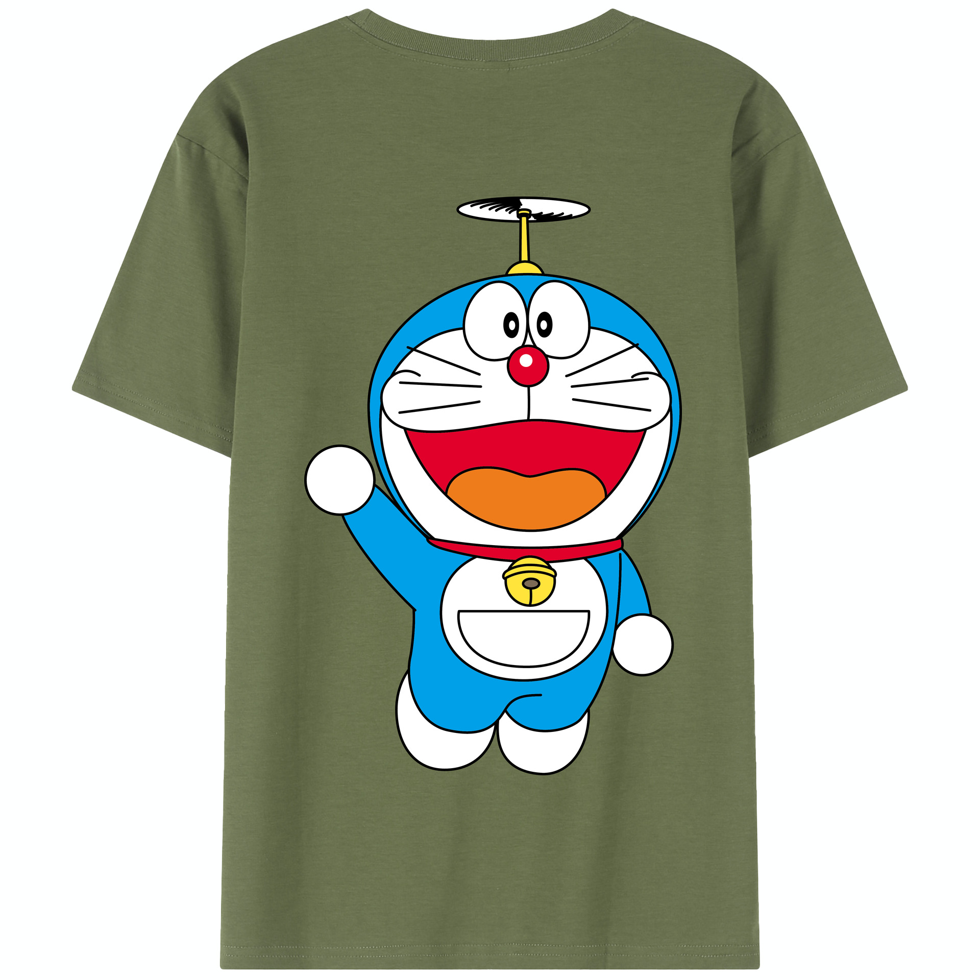 （画像用） ドラえもん Doraemon 綿100％半袖Tシャツ（背面プリント）